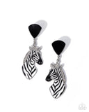 Zebra Zoo Black ✧ Post Earrings