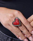 Painted Production Red ✧ Heart Ring