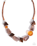 Textured Timeline Brown ✧ Necklace