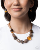 Textured Timeline Brown ✧ Necklace
