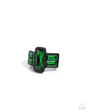 Geometric Grunge Green ✧ Ring
