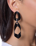 Iconic Illusion Black ✧ Earrings