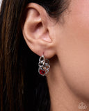 Heartfelt Helm Red ✧ Heart Hoop Earrings