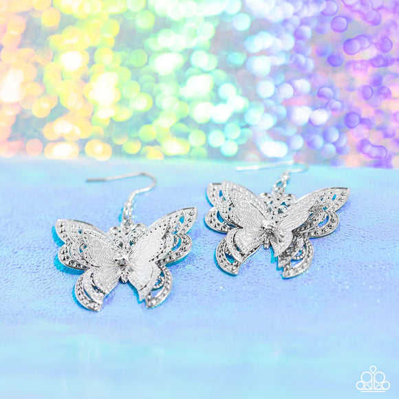 Layered Launch White ✧ Butterfly Earrings & Surprise Bundle