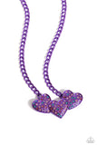 Low-Key Lovestruck Purple ✧ Heart Necklace & Lovestruck Lineup Purple ✧ Heart Bracelet Set