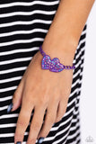 Low-Key Lovestruck Purple ✧ Heart Necklace & Lovestruck Lineup Purple ✧ Heart Bracelet Set