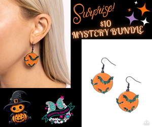 Earrings Fish Hook,Favorite,Gunmetal,Halloween,Iridescent,Orange,Vampire Bats Orange ✧ Iridescent Earrings Bundle