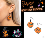 Vampire Bats Orange ✧ Iridescent Earrings Bundle