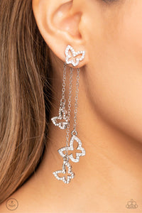 Butterfly,Earrings Jacket,Earrings Post,Exclusive,Favorite,White,Boisterous Butterfly White ✧ Post Earrings & Surprise Bundle