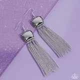 Dreaming of TASSELS Silver ✧ Hematite Earrings