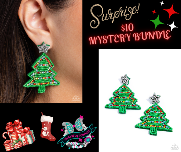 Tannenbaum Tapestry Multi ✧ Seed Bead Post Earrings Bundle