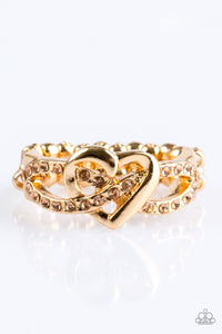 Gold,Hearts,Ring Skinny Back,Valentine's Day,Heavenly Heart Gold ✧ Ring