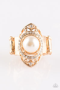 Gold,Ring Wide Back,Pearl Posh Gold ✧ Ring