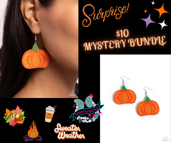 Pumpkin Pizzazz Orange ✧ Seed Bead Earrings Bundle