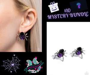 Earrings Post,Halloween,Purple,Black Widow Purple ✧ Post Earring Bundle