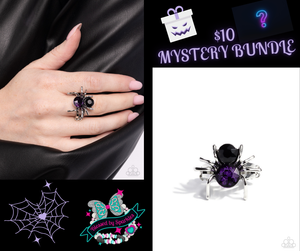 Halloween,Purple,Ring Skinny Back,Black Widow Spider Bite Purple ✧ Ring Bundle