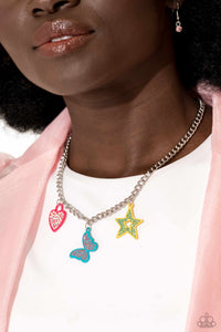 Blue,Butterfly,Hearts,Life of the Party,Multi-Colored,Necklace Short,Pink,Stars,Yellow,Sensational Shapes Multi ✧ Necklace