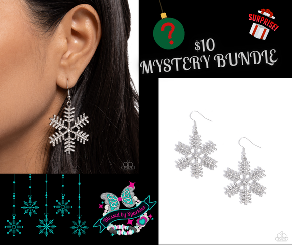 Snowflake Shimmer White ✧ Earrings Bundle