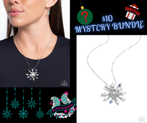 Blue,Favorite,Holiday,Necklace Short,White,Star of Bethlehem Blue ✧ Snowflake Necklace Bundle