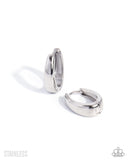 Stainless Stroll Silver ✧ Hinged Hoop Earrings