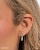 Stainless Stroll Silver ✧ Hinged Hoop Earrings