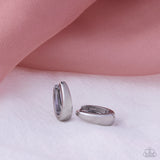 Stainless Stroll Silver ✧ Hinged Hoop Earrings
