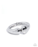 Stunning Sculpture Silver ✧ Hinged Bracelet