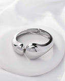 Stunning Sculpture Silver ✧ Hinged Bracelet