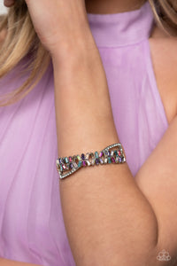 Bracelet Hinged,Exclusive,Life of the Party,Multi-Colored,Timeless Trifecta Multi ✧ Hinged Bracelet