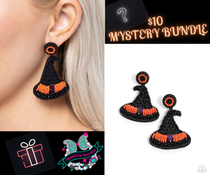 Black,Earrings Post,Favorite,Halloween,Orange,Witch Hunt Black ✧ Post Earrings Bundle