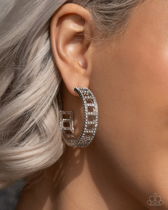 Bridging Brilliance White ✧ Hoop Earrings