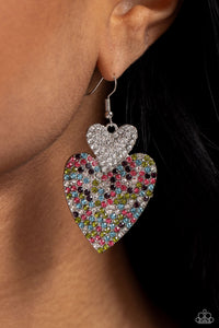Earrings Fish Hook,Hearts,Multi-Colored,White,Flirting Flourish White ✧ Earrings