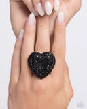 Hypnotizing Heart Black ✧ Ring