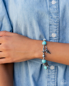 2024 Convention Exclusive,Blue,Bracelet Stretchy,Turquoise,Western Welcome Blue ✧ Bracelet