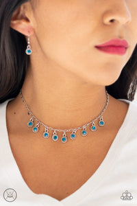 Blue,Necklace Choker,Necklace Short,Popstar Party Blue ✧ Choker Necklace
