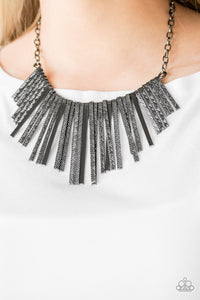 Black,Gunmetal,Necklace Short,Welcome To The Pack Black ✧ Necklace
