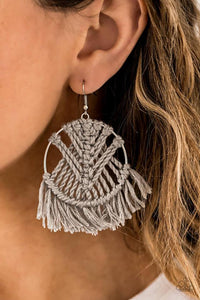 Earrings Fish Hook,Earrings Macramé,Exclusive,Macramé,Silver,All About MACRAMÉ Silver ✧ Macrame Earrings