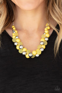 Necklace Short,Yellow,Bubbly Brilliance Yellow ✧ Necklace