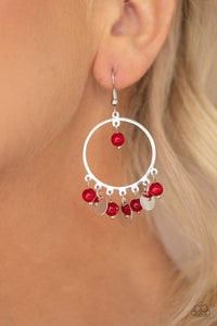 Earrings Fish Hook,Holiday,Red,Bubbly Buoyancy Red ✧ Earrings