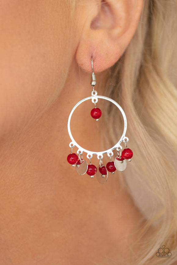 Bubbly Buoyancy Red ✧ Earrings Earrings
