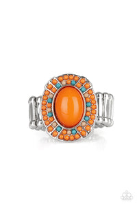 Multi-Colored,Orange,Ring Wide Back,Colorfully Rustic Orange ✧ Ring