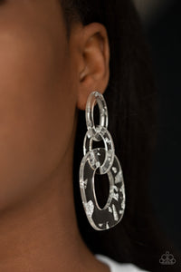 Earrings Acrylic,Earrings Post,White,Confetti Congo White ✧ Acrylic Post Earrings