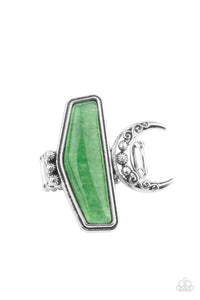 Green,Jade,Ring Wide Back,Cosmic Karma Green ✧ Ring