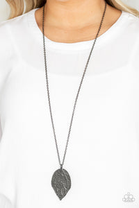 Black,Hematite,Necklace Long,Natural Re-LEAF Black ✨ Necklace