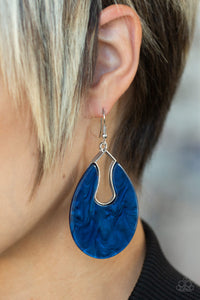 Blue,Earrings Acrylic,Earrings Fish Hook,Pool Hopper Blue ✧ Acrylic Earrings