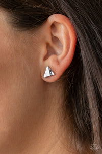 Earrings Post,Silver,Pyramid Paradise Silver ✧ Post Earrings