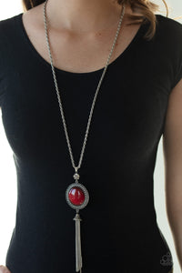 Cat's Eye,Necklace Long,Red,Serene Serendipity Red ✨ Necklace