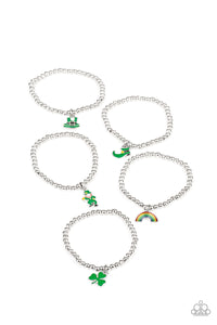 Green,SS Bracelet,St. Patrick's Day,St. Patrick's Day Dangle Starlet Shimmer Bracelet