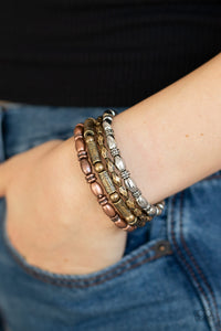 Bracelet Coil,Multi-Colored,Texture Throwdown Multi ✧ Bracelet