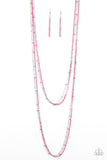 What A COLORFUL World Pink ✨ Necklace Long